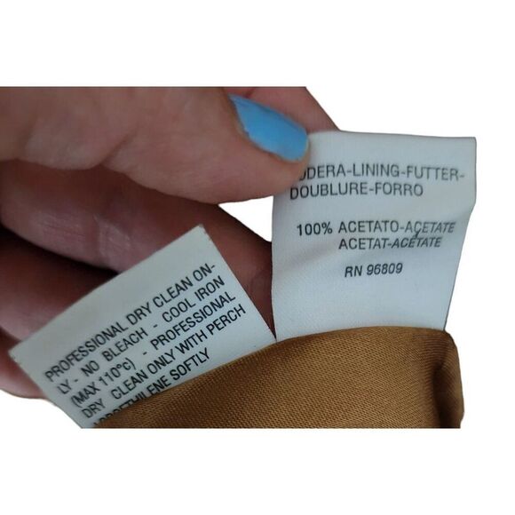 Vintage Bella Bicchi Fur Collar Swing Coat Womens M Brown Cashmere Wool - Picture 8 of 12